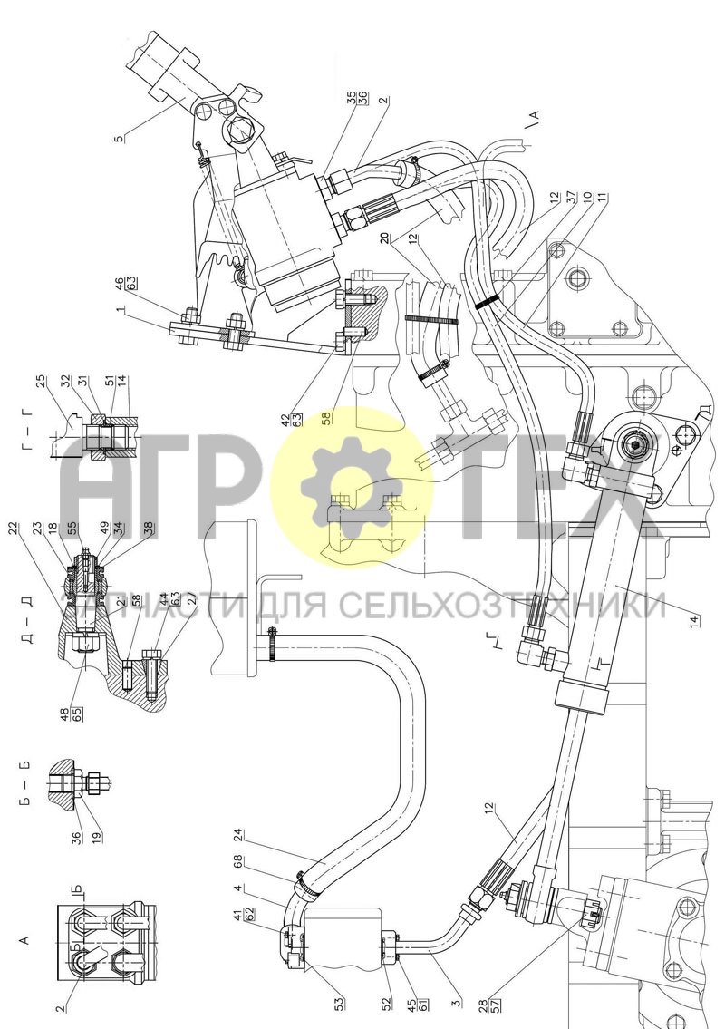 Управление рулевое гидрообъемное (для тракторов «БЕЛАРУС-321») (№28 на схеме)